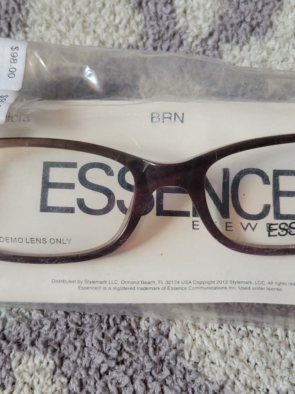Essence Women’s Brown Rectangle Eyeglass Frames